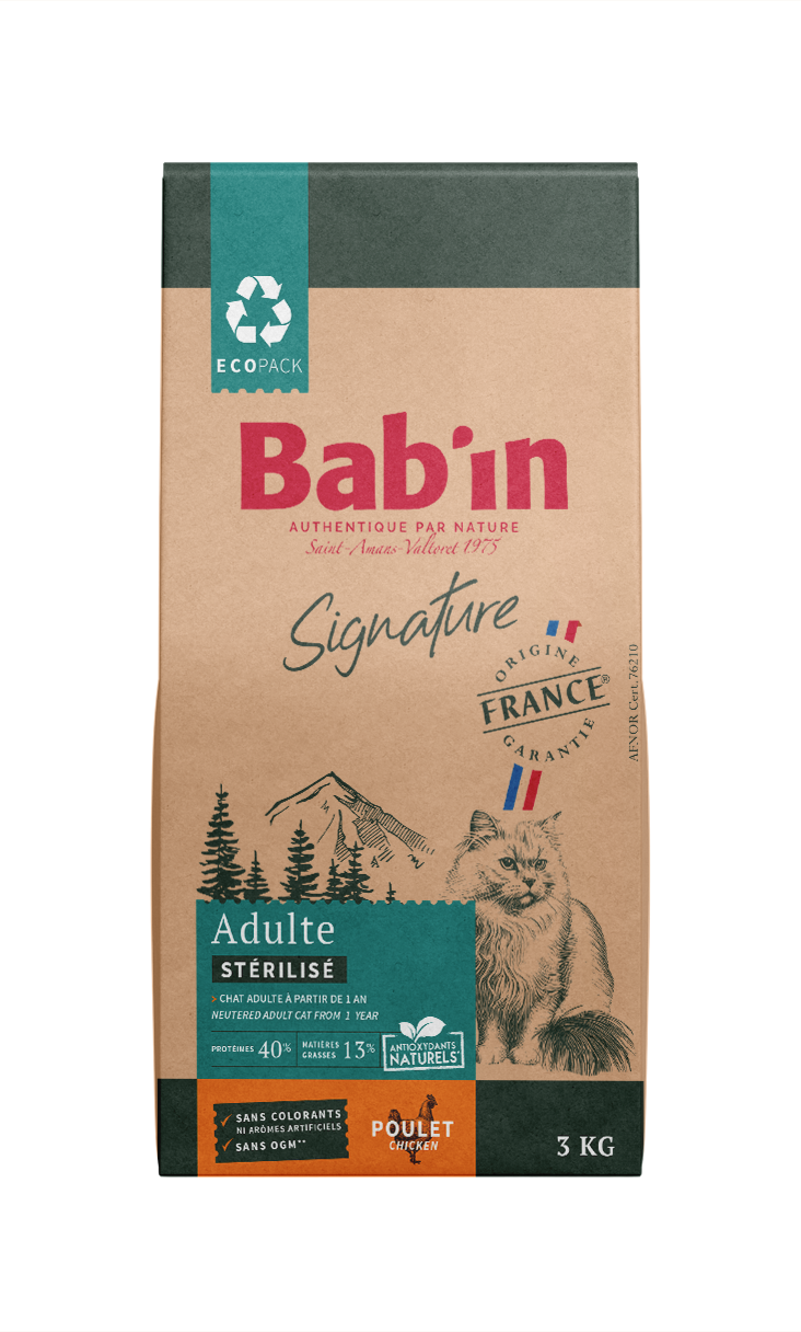 BAB’IN SIGNATURE CHAT ADULTE STÉRILISÉ POULET