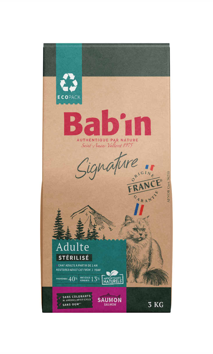 BAB’IN SIGNATURE CHAT ADULTE STÉRILISÉ SAUMON