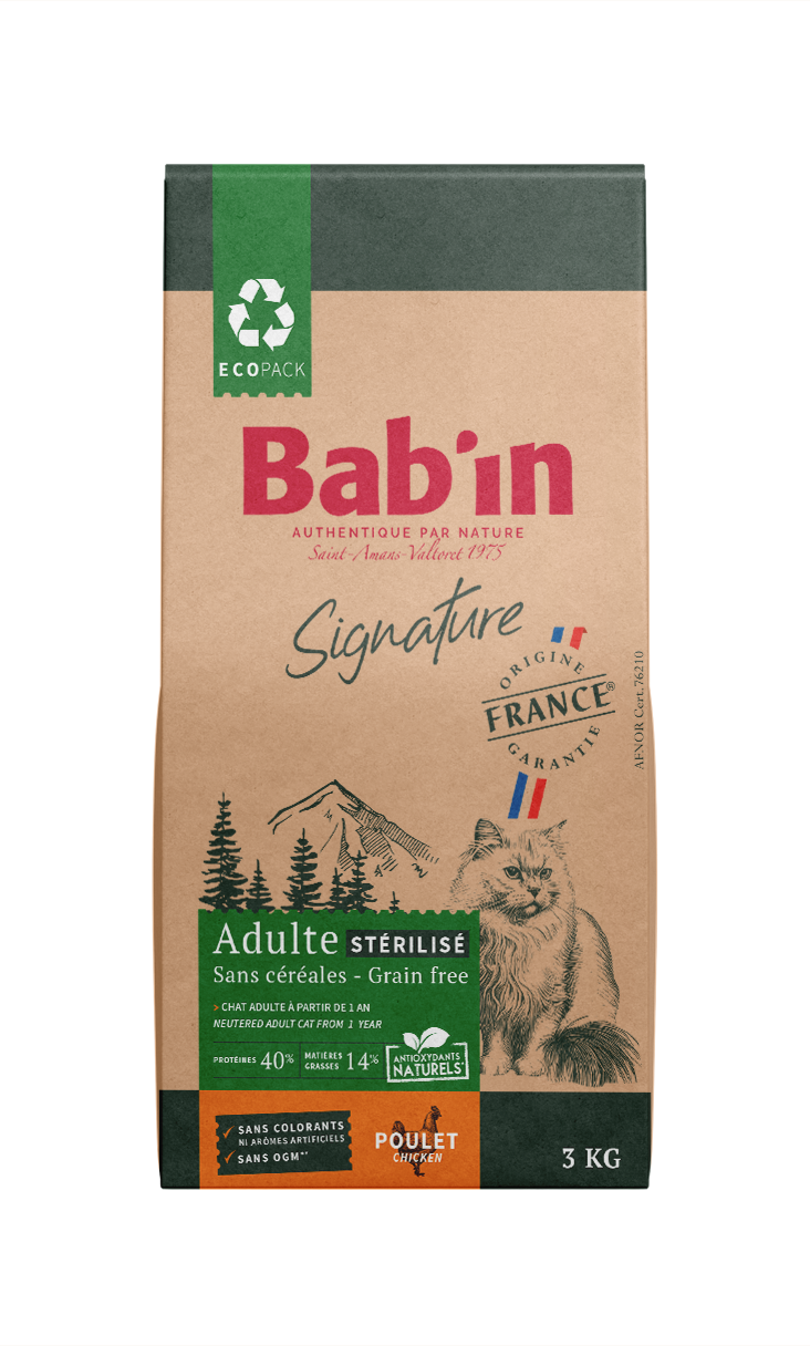 BAB’IN SIGNATURE CHAT ADULTE SANS CEREALE POULET