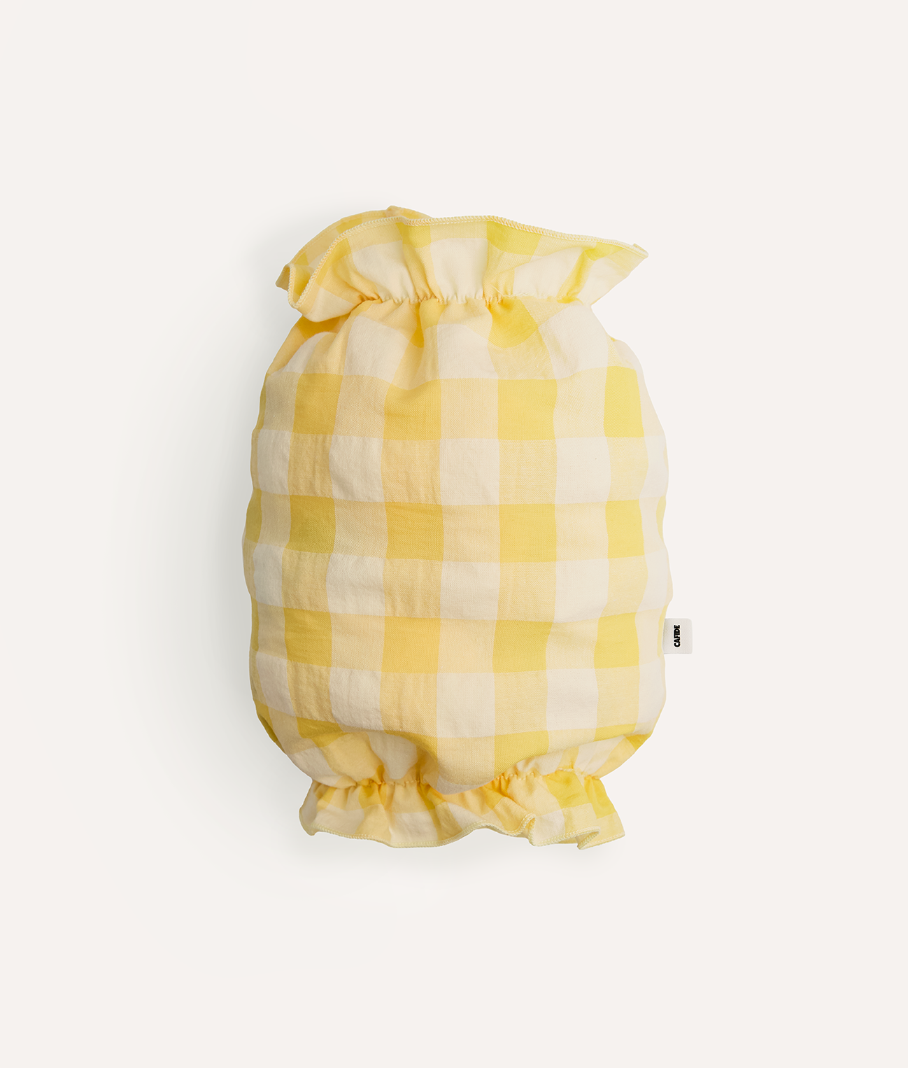 Snood Chien Motif Vichy Jaune