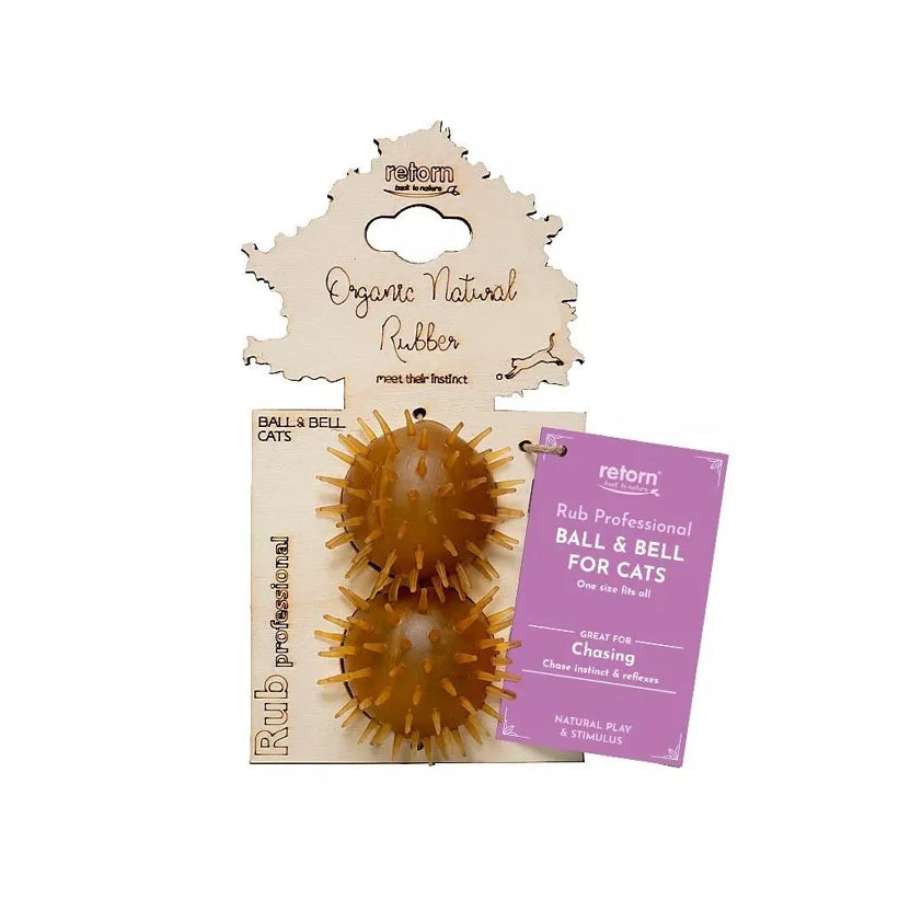 Jouet pour chat Rub Ball avec clochette x2
