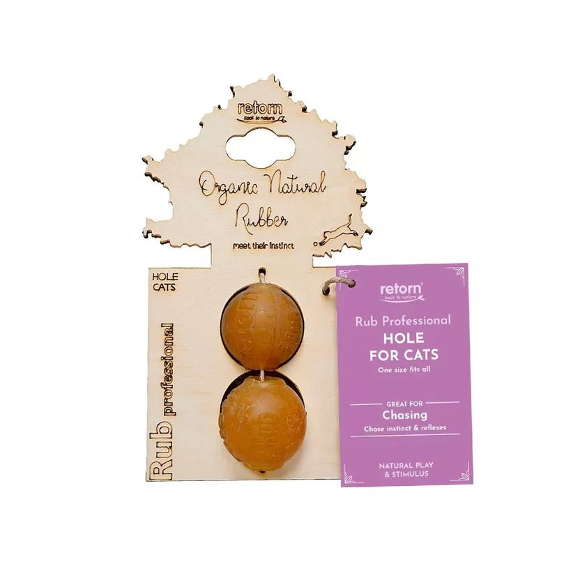 Jouet pour chat Rub Ball avec trou x2