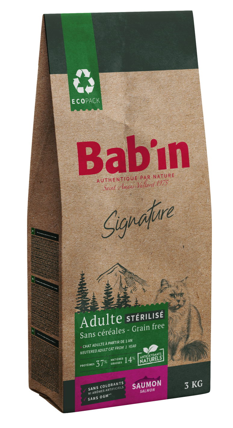 BAB’IN SIGNATURE CHAT ADULTE SANS CEREALE SAUMON