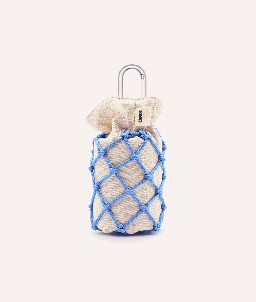 Porte-sac à déjections bleu