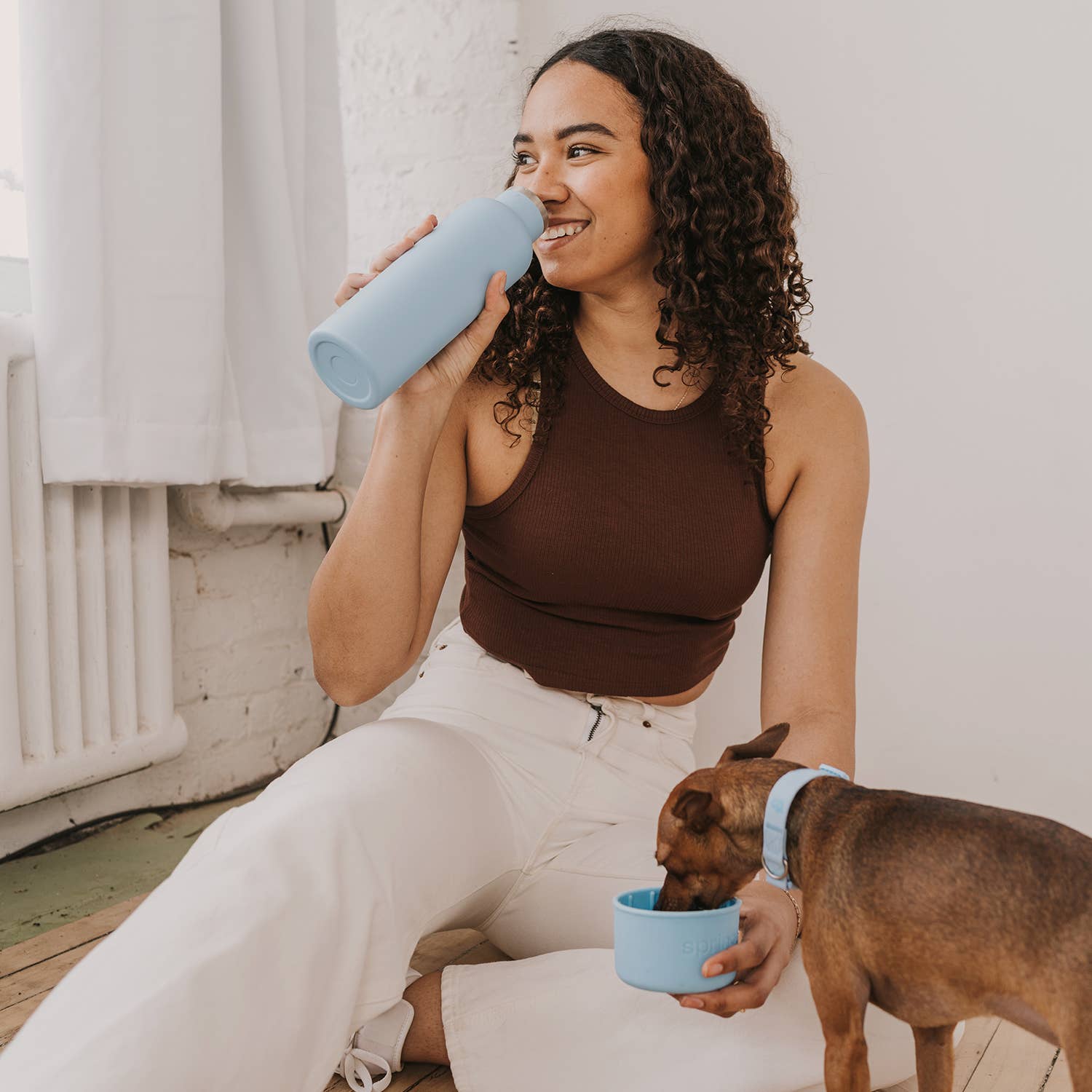 Bouteille isotherme Dog & Me 710 ml avec bol en silicone détachable